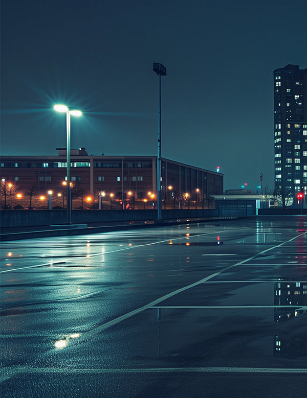 Lumux PL2014 Area Lighting in a Parking Lot